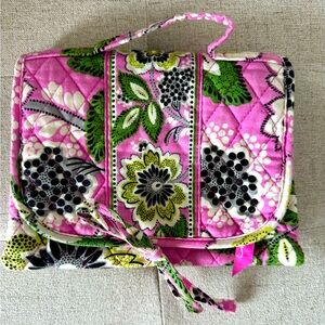 Vera Bradley Makeup Jewelry Trifold Cosmetic Bag